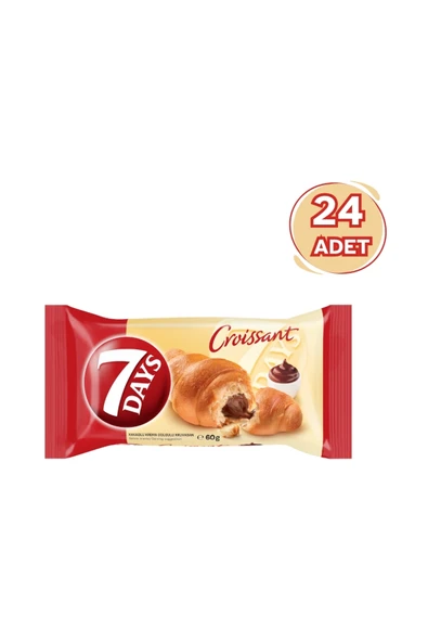 7DAYS 7 Days Fındıklı Kruvasan 60g (24’LÜ PAKET) – Lezzet Dolu Atıştırmalık ürün görseli 1
