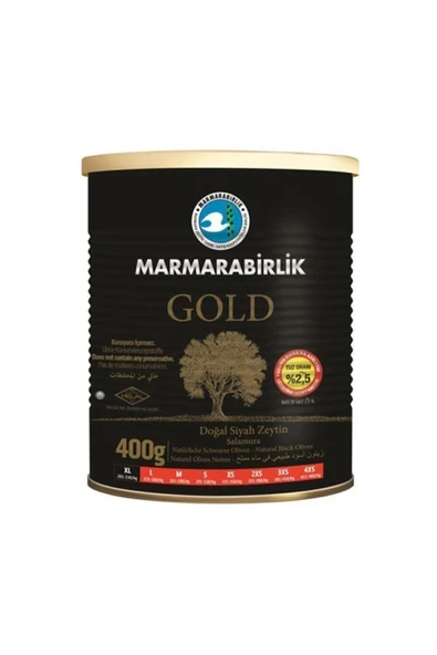 MarmaraBirlik Siyah Zeytın Gold 400 gr ürün görseli 1