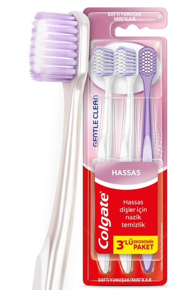 Colgate Gentle Clean 2+1 Diş Fırçası Hassas Yumuşak ürün görseli 1
