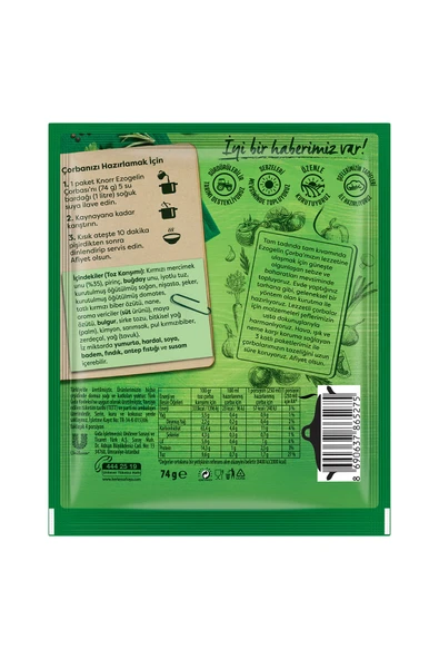 Knorr Ezogelin Çorbası 74 gr X 12 Adet - Resim 8