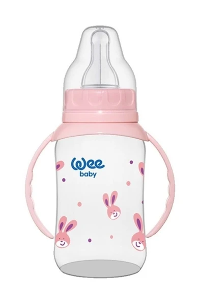 Wee Baby P.P Kulplu Biberon 150Ml Pembe ürün görseli 1