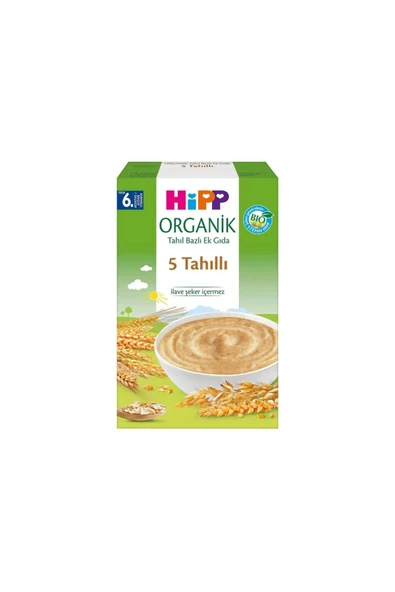 Hipp Organik 5 Tahıllı 6+ Ay Kaşık Maması 200 gr ürün görseli 1