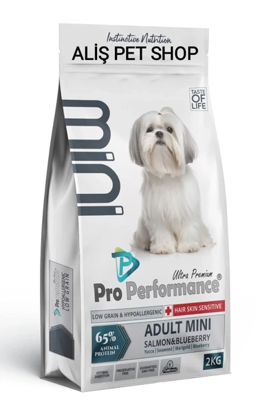 Pro Performance Somonlu ve Yaban Mersinli Küçük Irk Yetişkin Köpek Maması 2 kg ürün görseli 1