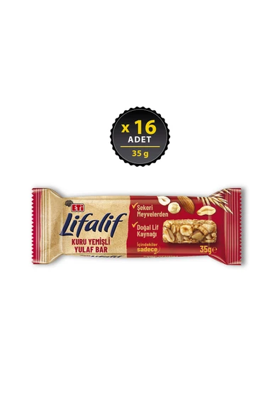 levent Lifalif Kuru Yemişli Yulaf Bar 35 g x 16 Adet ürün görseli 1