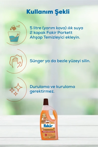 Fakir Ahşap Temizleyicisi 1 Lt - Resim 7