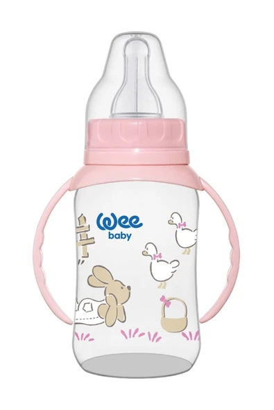 Wee Baby P.P Kulplu Biberon 150Ml Pembe - Resim 2
