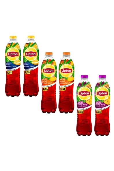 Lipton LİPTONIce Tea 1,5 lt Limon-Şefali-Mango 6 lı Karma Set ürün görseli 1