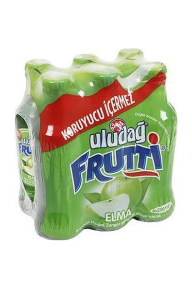 Uludağ Frutti Meyveli Soda 200 Ml Elma X 24 Adet ürün görseli 1