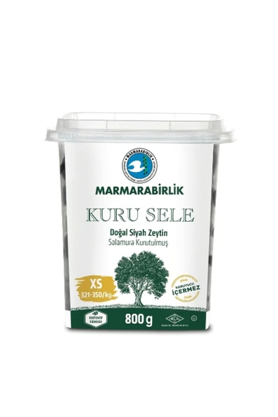 MarmaraBirlik Siyah Zeytin Kuru Sele 800 Gr. Pet 321-350 ürün görseli 1