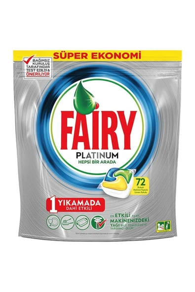 Sanalsüpermarket Fairy Platinum Bulaşık Makinesi Kapsülü 72 Adet ürün görseli 1