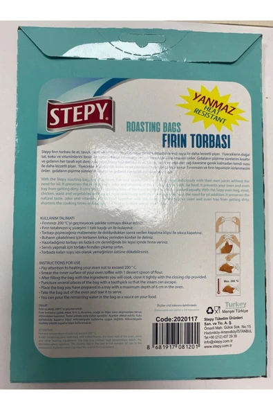 STEPY Yanmaz Fırın Torbası 8'li X5 - Resim 2