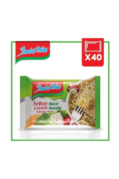 İndomie Sebze Çeşnili Hazır Noodle 40'lı Koli ürün görseli 1