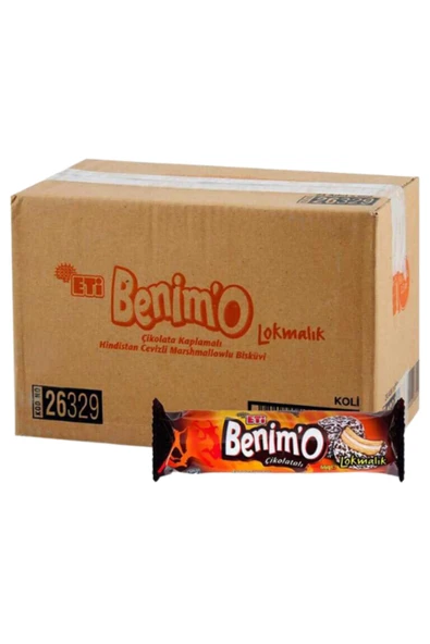 Eti Benimo Çikolata Kaplamalı Hindistan Cevizli Marshmallowlu Bisküvi 80 GR * 18 Adet ürün görseli 1