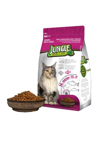 Jungle Somonlu Yetişkin Kısırlaştırılmış Kedi Maması 1.5 Kg ürün görseli 1
