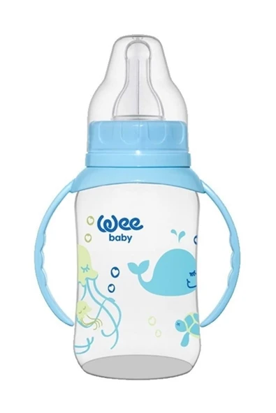 Wee Baby P.P Kulplu Biberon 150Ml Mavi ürün görseli 1