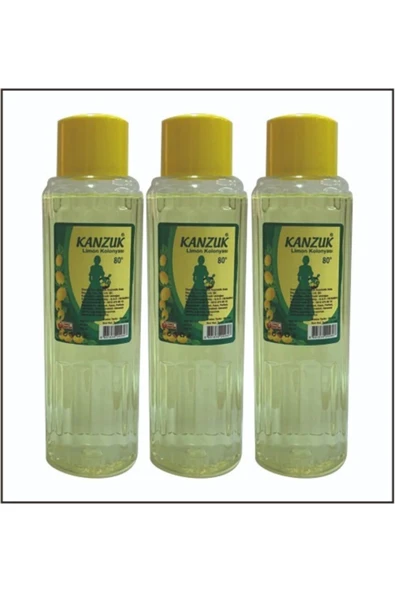 Kanzuk 80° Limon Çiçeği Kolonyası 400 Ml Pet Şişe 3'lü Set ürün görseli 1