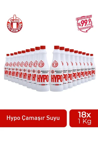 Hypo ÇAMAŞIR SUYU 1 KG x 18 ADET ürün görseli 1