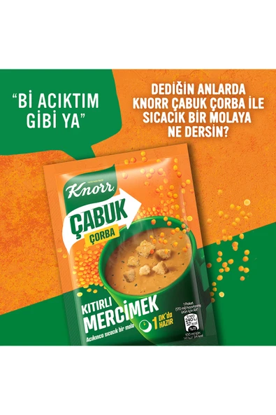 Knorr Mercimek Çabuk Çorba 22 gr X 12 Adet - Resim 5