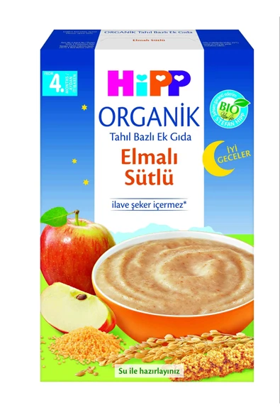 Hipp Organik İyi Geceler Elmalı Sütlü Tahıl Bazlı Ek Gıda 250 Gr ürün görseli 1