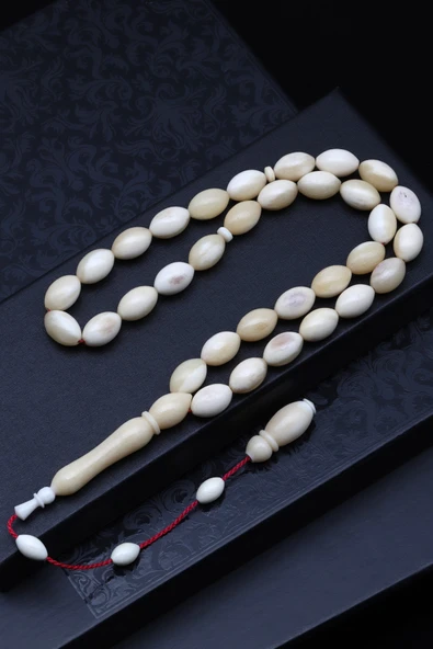 Kemik Tesbih 8 x 13 mm Arpa Kesim - T-1646 ürün görseli 1