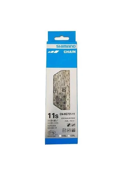 SHIMANO CN-HG701-11 BİSİKLET ZİNCİRİ 126 BAKLA W/Q-LİNK 11 VİTES GÜMÜŞ ürün görseli 1