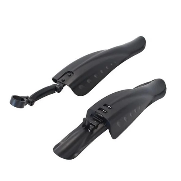 BİSİKLET SPOR ÇAMURLUK MTB İÇİN ÖN-ARKA APARATLI PLASTİK SİYAH CMR-105 ürün görseli 1