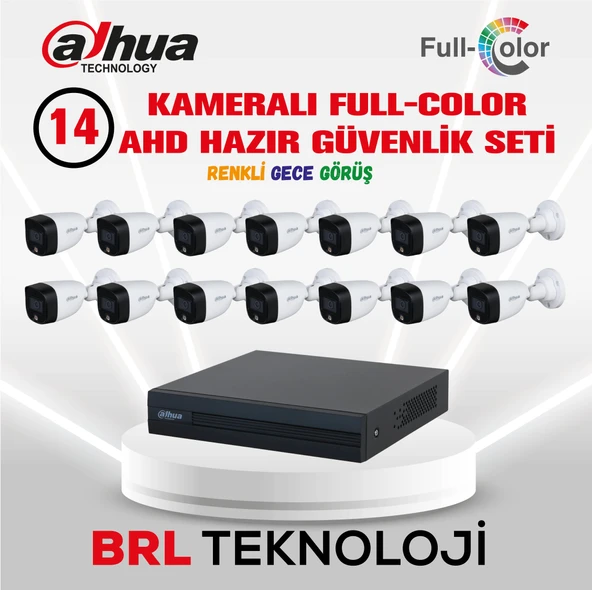 Dahua 14 Kameralı Renkli Gece Görüşlü Full HD Güvenlik Kamera Seti ürün görseli 1