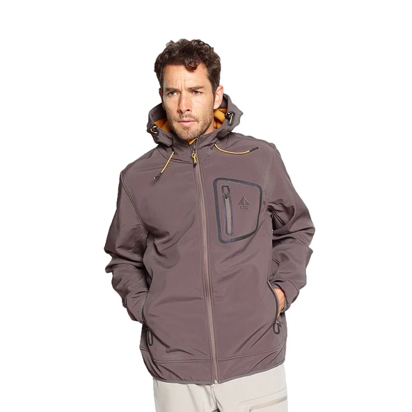 Berg Yukon Erkek Softshell Ceket-KAHVERENGİ ürün görseli 1