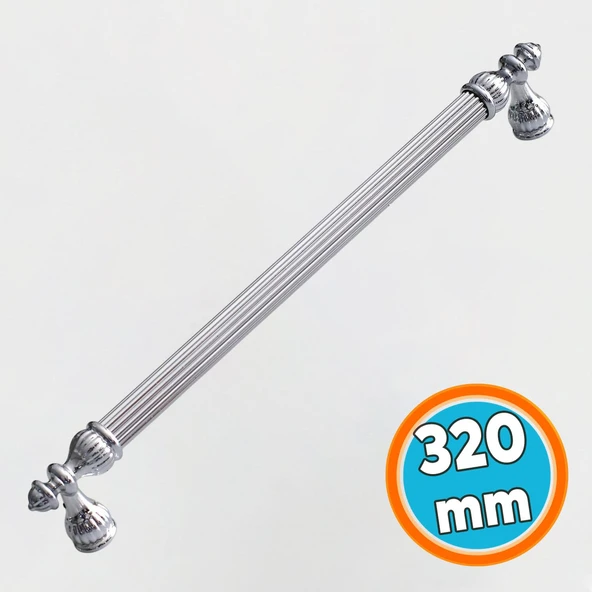 Mobilya Dolap Çekmece Kapak Mutfak Kulpları Kulbu Dolabı Kulpu 320 mm Krom Renk Kulp Metal ürün görseli 1