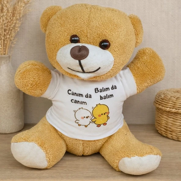 Canım Da Canım Balım Da Balım Tişörtlü Peluş Ayıcık ürün görseli 1