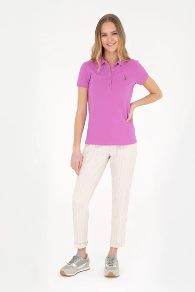 U.S. Polo Assn. Minimalist Çizgili Kadın Pantolon - Rahat & Şık ürün görseli 1