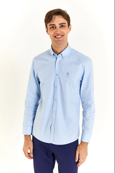 U.S. Polo Assn. Erkek Minimalist Uzun Kol Gömlek - Günlük/İş ürün görseli 1