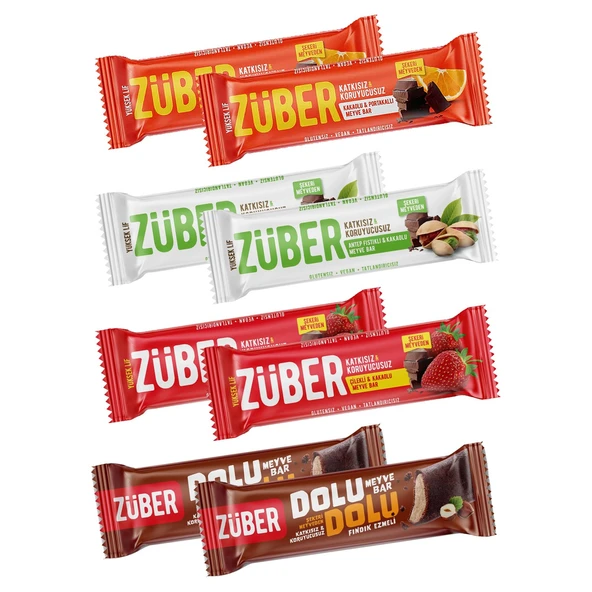 Züber Atıştırmalık Bar 8 li Karma Paket / 4 Çeşit ürün görseli 1