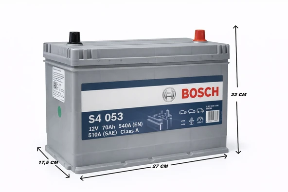 Bosch S4 053 70Ah 540A (EN) Akü - Resim 2