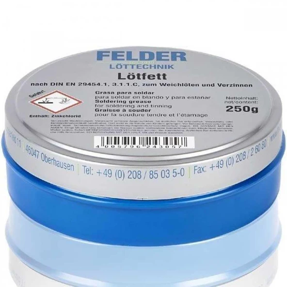 Lehim Pastası Lötfett Felder 250 Gr Made In Germany ürün görseli 1