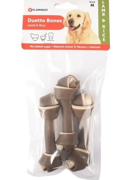 Flamingo Duetto Kuzulu Düğümlü Köpek Kemiği Medium 120 gr 3 lü ürün görseli 1