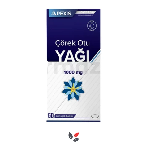 Apexis Çörek Otu Yağı 1000 mg 60 Yumuşak Kapsül ürün görseli 1