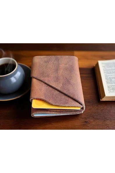 sumerianwallet Minimalist Crazy Deri Taba Kartlık (anahtarlık Hediye) Taba ürün görseli 1