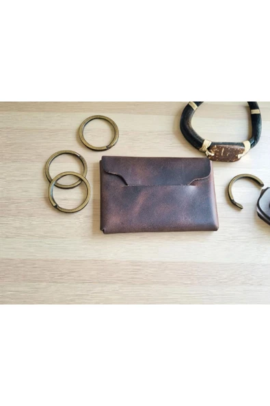 sumerianwallet Kartlık Crazy Deri Kahverengi ( Anahtarlık Hediye ) Kahverengi ürün görseli 1