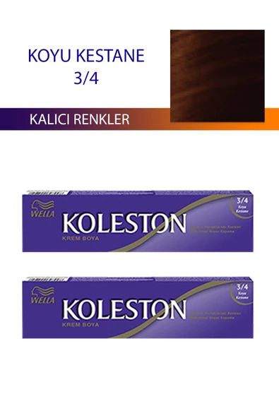 2 Adet Single Tüp Boya Saç Boyası Koyu Kestane 3/4 ürün görseli 1