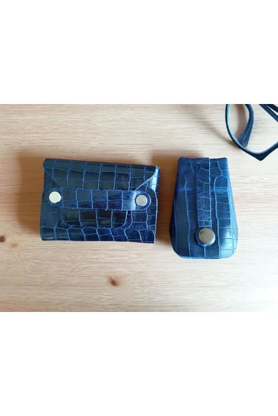 sumerianwallet Deri kartlık Mavi - Resim 2