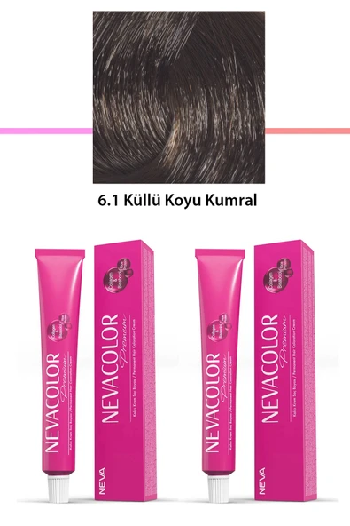2 li Set Premium 6.1 Küllü Koyu Kumral - Kalıcı Krem Saç Boyası 2 X 50 g Tüp ürün görseli 1