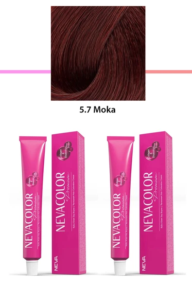 2 li Set Premium 5.7 Moka - Kalıcı Krem Saç Boyası 2 X 50 g Tüp ürün görseli 1