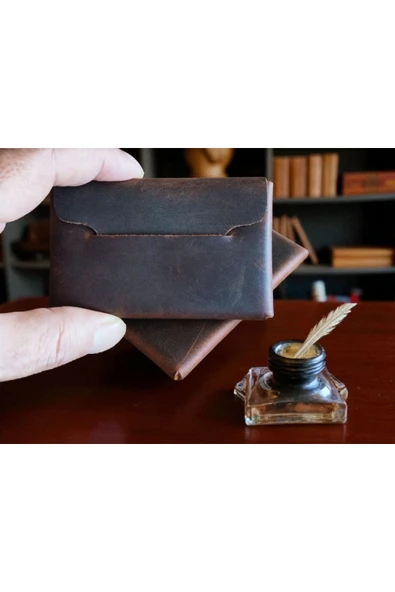 sumerianwallet Kartlık Crazy Deri Tarçın ve Anahtarlık Tarçın ürün görseli 1