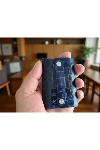 sumerianwallet Deri kartlık Mavi - Resim 3