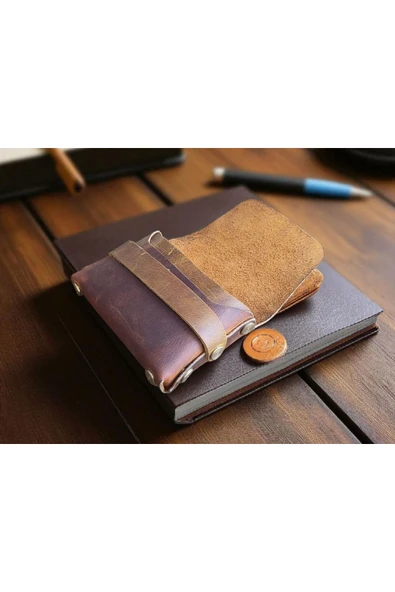 sumerianwallet Deri Cüzdan Taba (RFID KART ENGELLEYİCİ HEDİYE) Taba ürün görseli 1