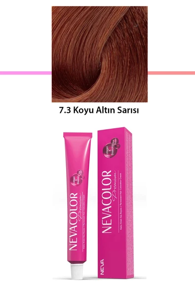Premium 7.3 Koyu Altın Sarısı - Kalıcı Krem Saç Boyası 50 g Tüp ürün görseli 1