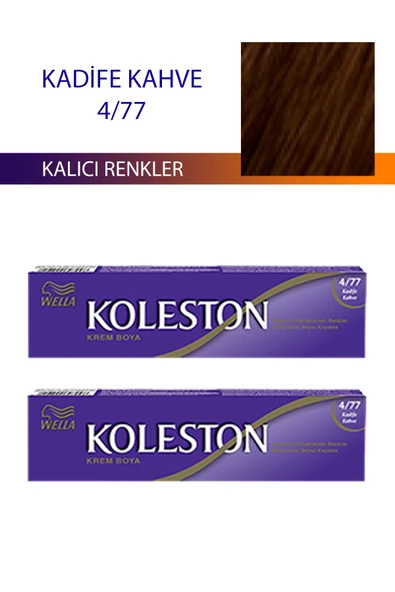 2 Adet Single Tüp Boya Saç Boyası Kadife Kahve 4/77 ürün görseli 1