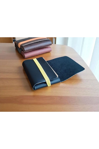 sumerianwallet Deri Kartlık, Ön Cep Cüzdanı Minimalist Görünüm, Siyah Siyah ürün görseli 1