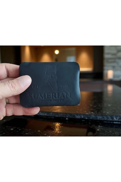 sumerianwallet Deri Cüzdan , Hediyelik Crazy Deri Cüzdan Siyah ( Rfıd Kart Koruma Hediye ) Tarçın ürün görseli 1